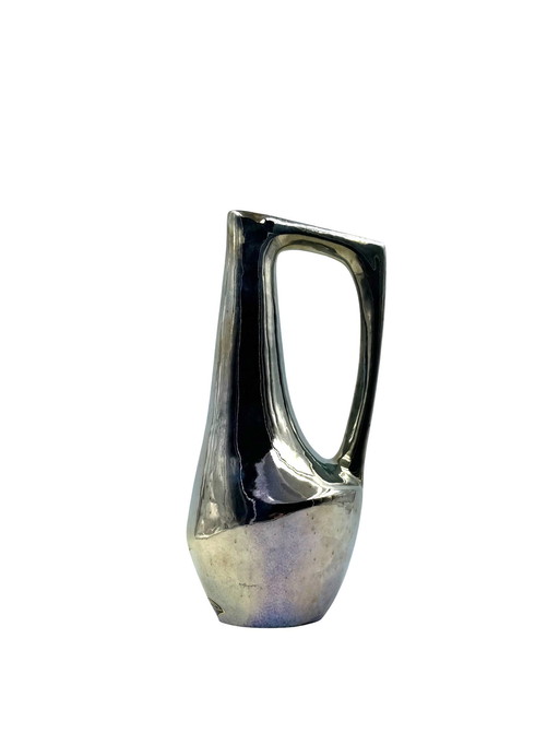 A. Cytère, vase moderne en gres irisé, Rambervillers France années 1950