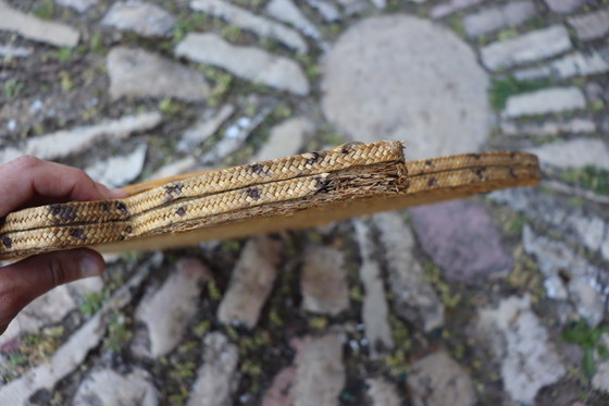 Image 1 of Espejo de ratán de Vivaï del Sud, Italia, 1970