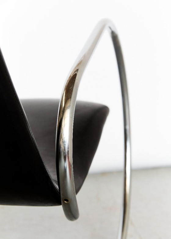 Image 1 of Vintage S826 cantilever rocking chair in chrome by Ulrich Böhme for Thonet, 1970s