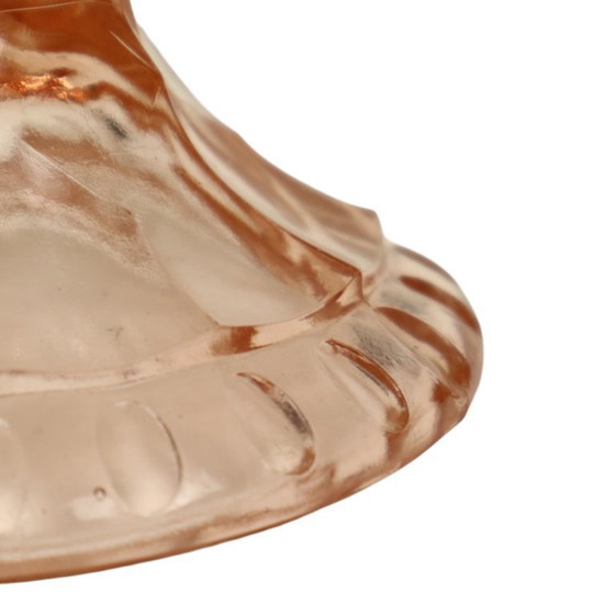 Image 1 of Pink Cake Stand Art Deco Diamond Pattern