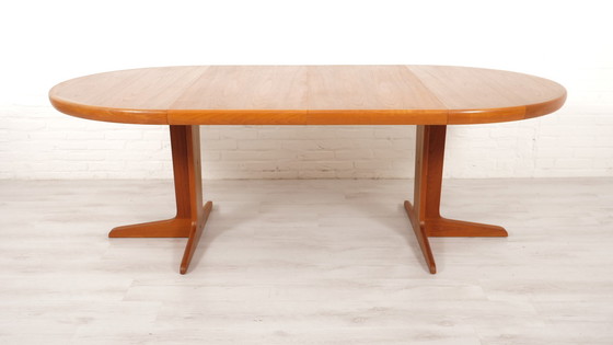 Image 1 of Vintage Round Dining Table | Teak | Extendable | 120 cm