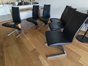 Rolf Benz 7800 dining chair black leather