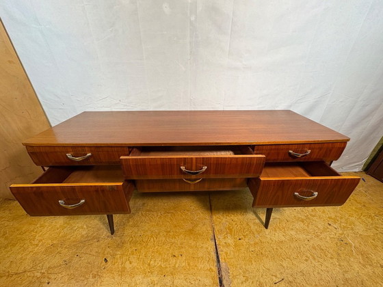 Image 1 of Mid-century retro vintage tola wood sideboard by Meredew, designed by Alphons Loebenstein 1960s   This stunning tola wood sidebo