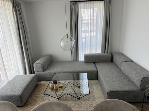 Leolux Ponton 2-delige modulaire design bank met hocker