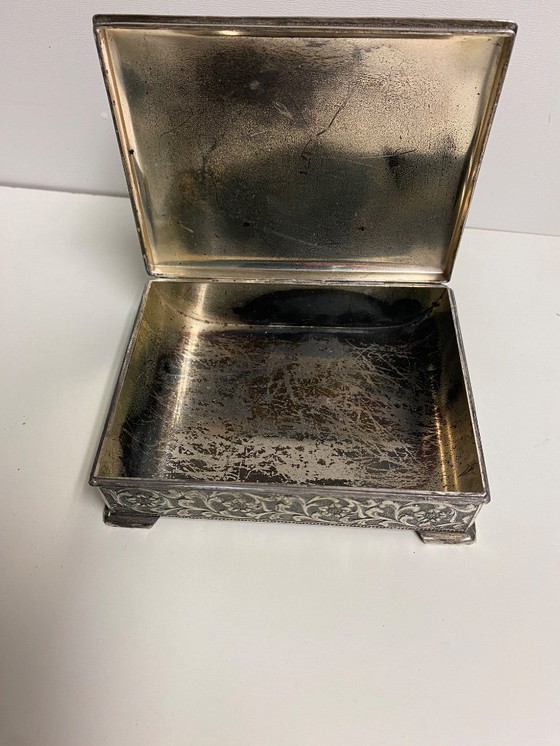 Image 1 of silver cigarette box