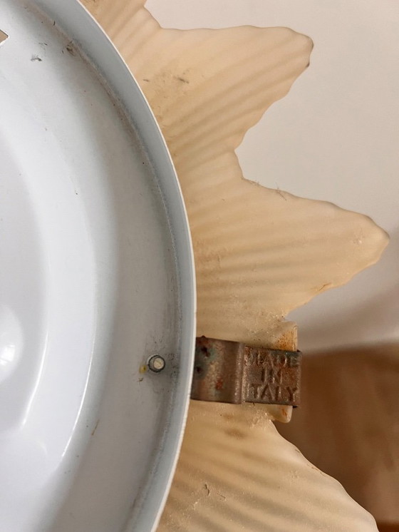 Image 1 of Italian design vintage art deco lamp sun glass