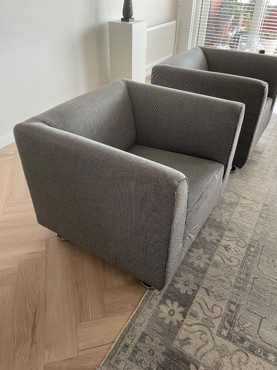 Image 1 of Gelderland 2.5 seater sofa and 2 armchairs, type 4800, Ploeg fabric