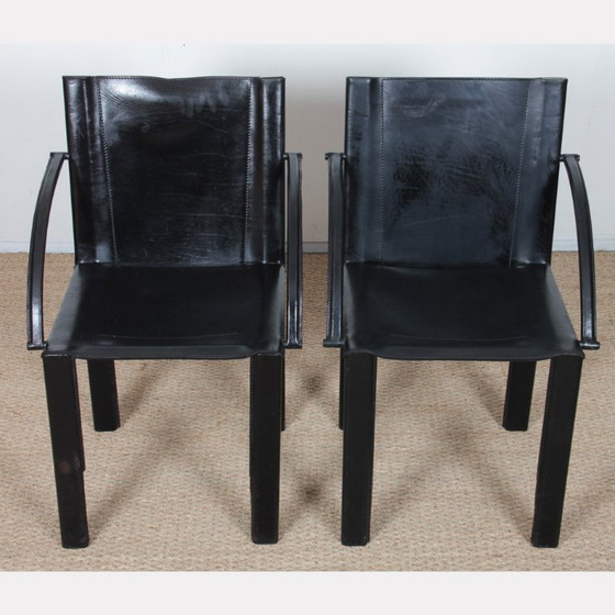 Image 1 of Par de sillones diseñados por Carlo Bartoli para Matteo Grassi, 1980.