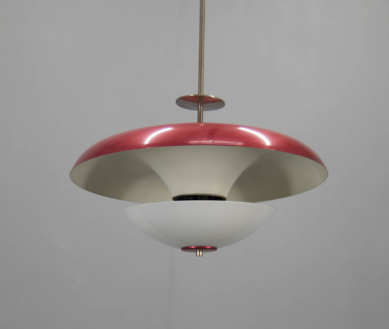 Image 1 of Lámpara de araña morada Bauhaus de IAS, década de 1930