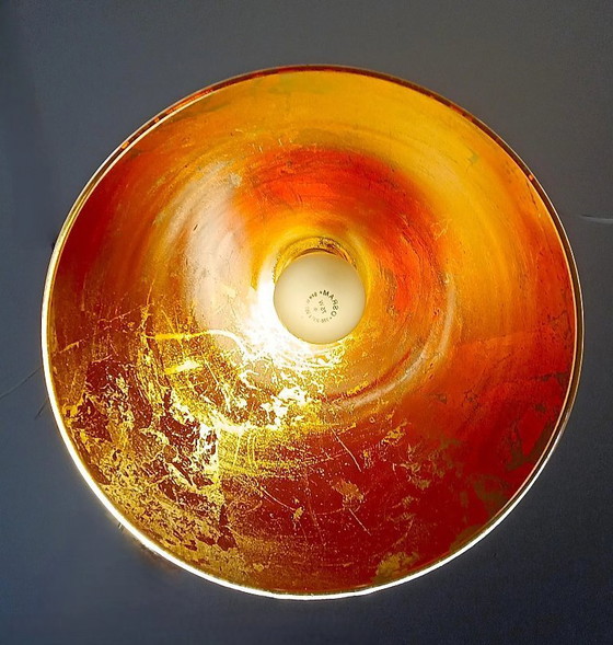 Image 1 of Ceiling Pendant Light (1 of 2), Mid Century Modern, Minimalist, Post Modern, Architectural Lighting, RUGGIU-Italy, Murano Gold G