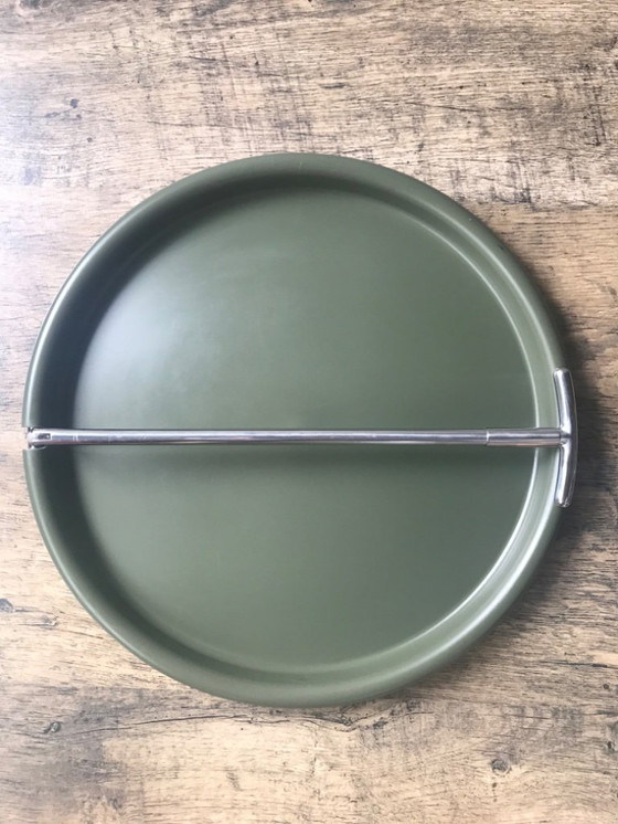 Image 1 of Vassoio Royal VKB di Gijs Bakker, design olandese, color kaki