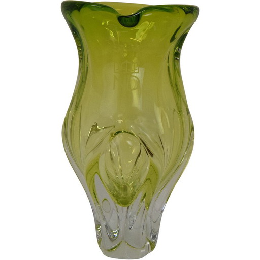 Vintage Vase aus Kunstglas von Josef Hospodka, Tschechoslowakei 1960er Jahre