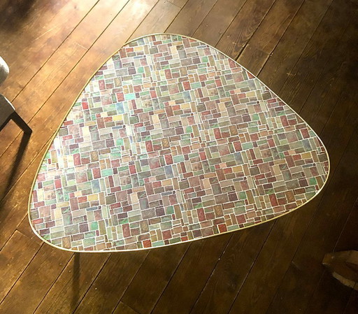 Formica tripod coffee table, Belgium, 1960s