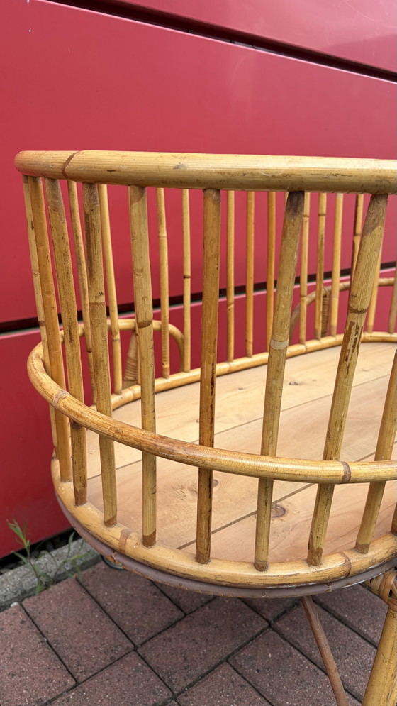Image 1 of Rattan Baby Cradle Bed Vintage