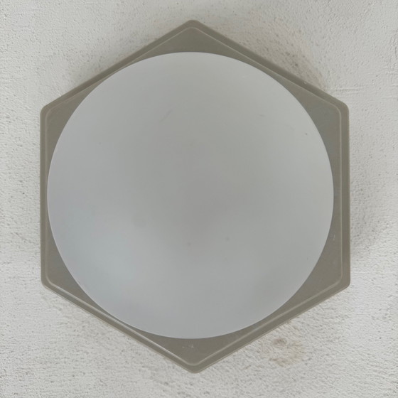 Image 1 of Lampada da soffitto/parete grigio chiaro a forma di scala anni '60/70