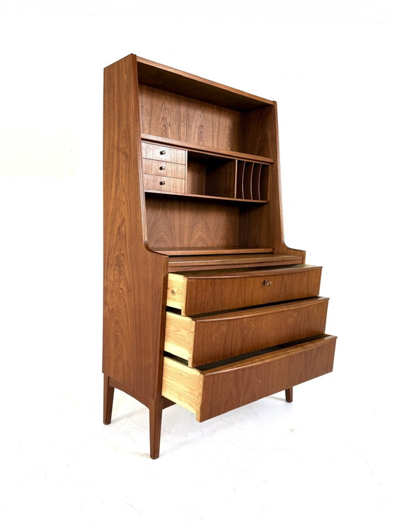 Image 1 of Vintage Danish teak secretary desk '60
