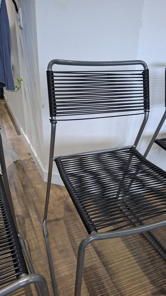 Image 1 of Vintage 4 x Lisa Norinder IKEA Melker spaghetti chairs 