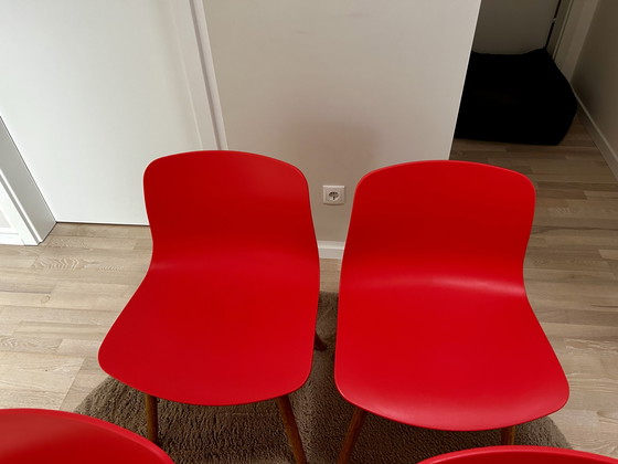 Image 1 of 4 Hay AAC 12 chairs coral / warm red