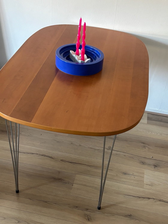 Tavolo da pranzo danese vintage – Tavoli da pranzo, Legno, Metallo (photo 14 of 14)