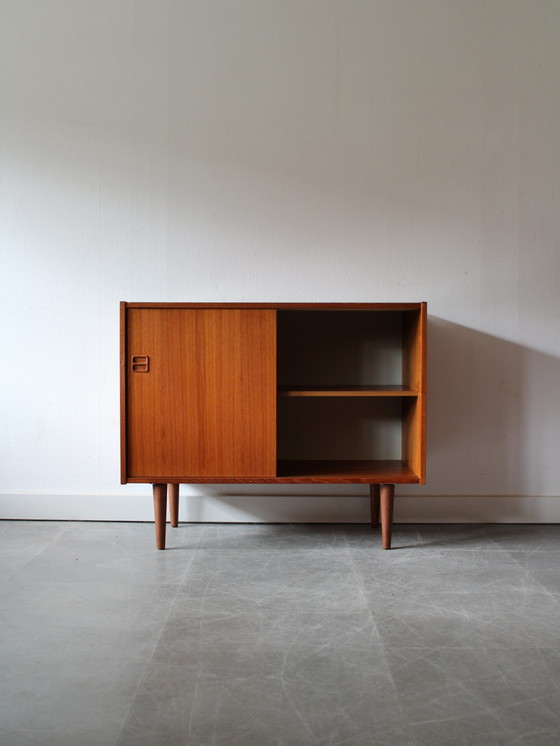 Image 1 of Vintage Danish Teak Sliding Door Wardrobe