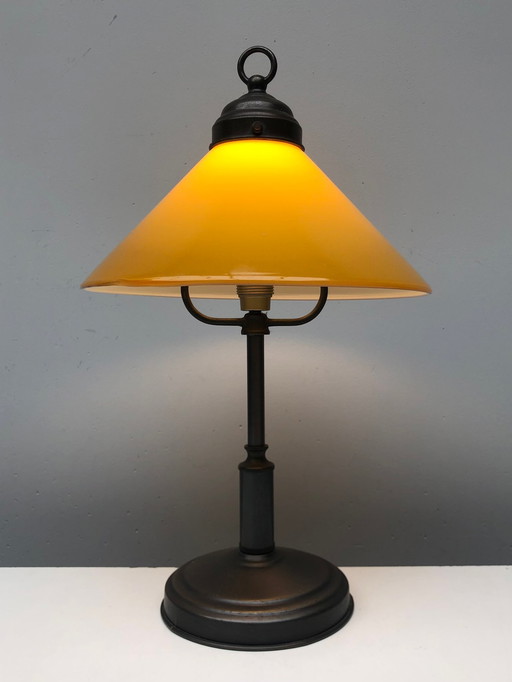 Lampe à poser - Verre opalin