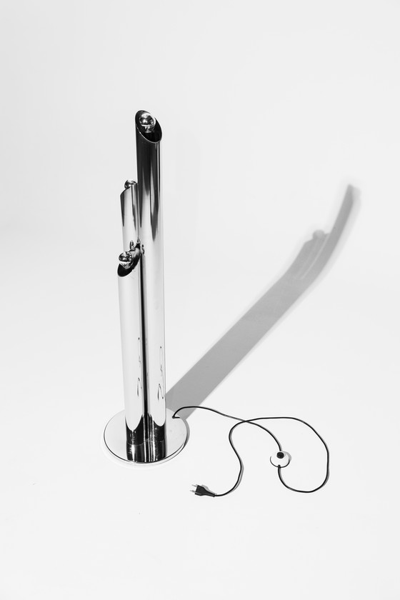 Image 1 of Italian Space Age Floor Lamp in Chrome – 1970s