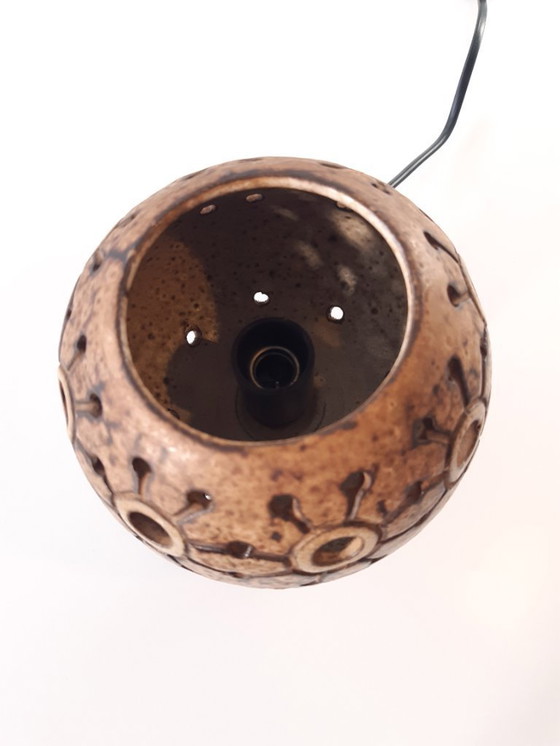 Image 1 of Hannie Mein vintage ceramic table lamp, earthenware mcm lamp, ceramic retro table lamp
