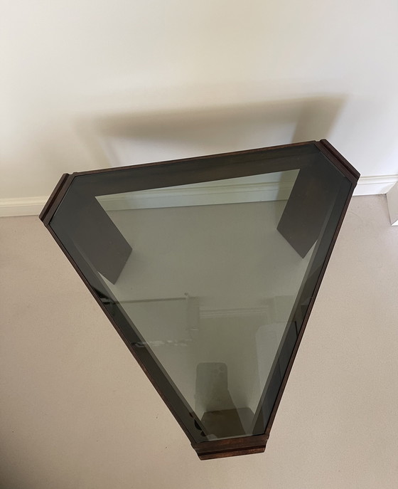 Image 1 of Vintage Porada Arredi wooden triangle side table