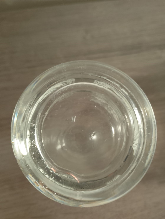 Image 1 of Crystal decanter attributed to Baccarat/Saint Louis, number 11, Art Nouveau gilt