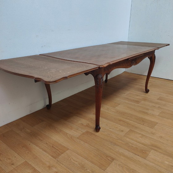 Image 1 of Vintage country style dining table dining room table extendable table