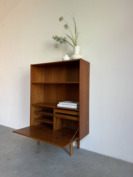 Image 1 of Danish Vintage Bookcase With Flap