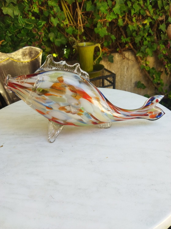Image 1 of Poisson Murano année 1970  éclat léger sur dorsale 