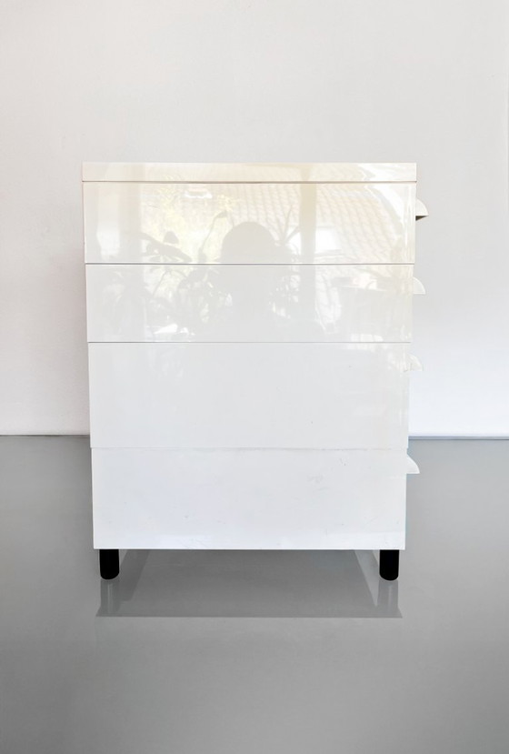 Image 1 of Cassettiera modulare vintage Kartell Simon Fussel Modulaire 4602 in ABS color crema.