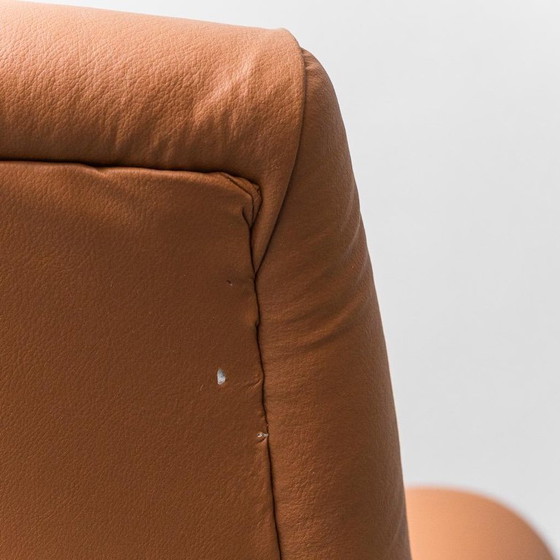 Image 1 of ECO-LEREN FAUTEUIL GIGI RADICE MINOTTI 1950 VINTAGE MODERN ANTIEK