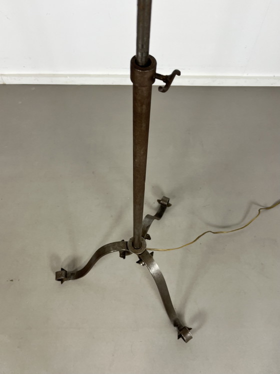 Art Deco Amsterdamse School lamp vloerlamp jaren twintig – Vloerlampen, Metal, Textile (photo 3 of 14)