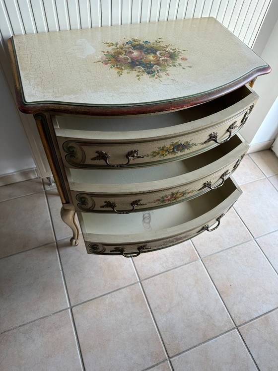 Image 1 of Elegante set di mobili per ingresso composto da 3 pezzi: mobili in stile veneziano (cassettiera, specchio, armadio)