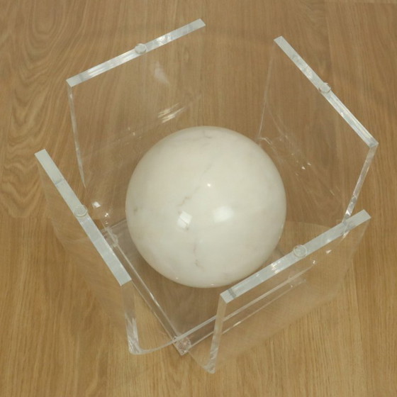 Image 1 of Round Design Coffee Table Lucite