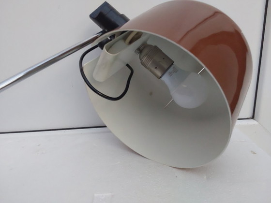 Image 1 of Coupe Joe Colombo 1ère édition lampe à poser marron chocolat O-Luce