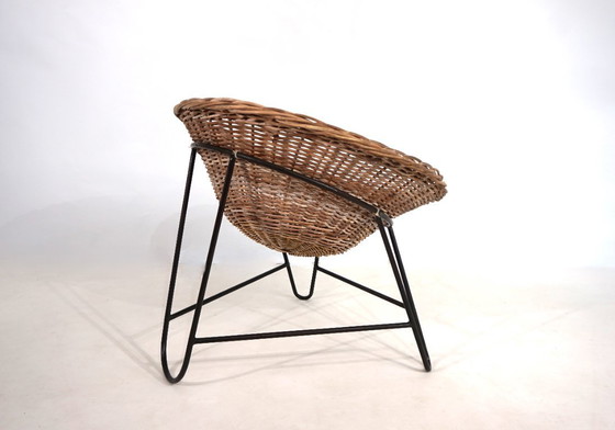 Image 1 of Tumbona de ratán, 1960