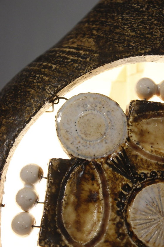 Image 1 of Georges Pelletier - Rara base per lampada a doppia luce di grandi dimensioni, Francia, anni '70