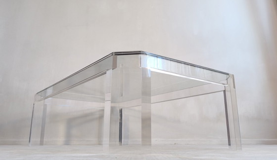 Image 1 of 😍✨ Stunning Altuglas and glass coffee table – signed Marc Micoud, circa 1970 ✨😍