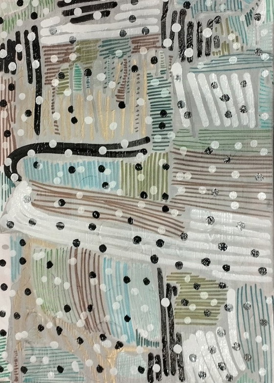 Image 1 of Abstraktes Gemälde 70 x 50 Bauernhofleben