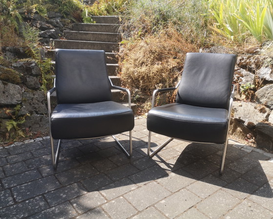 Fauteuils en cuir KOINOR, lot de 2 | Design Bauhaus | Excellent état – Leather, Chrome (photo 13 of 13)