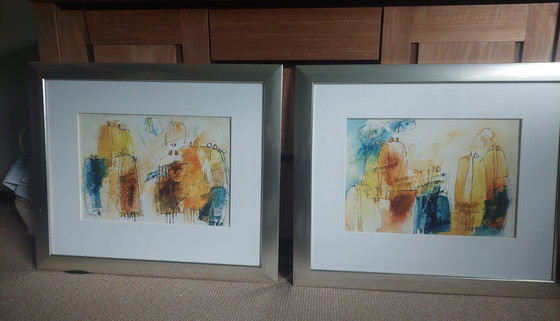 Image 1 of 2 schilderijen Ton Verstraten 