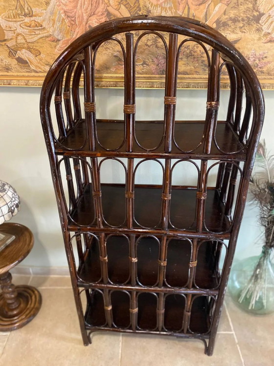 Vintage rattan shelf – Shelving unit, Wicker (photo 9 of 15)