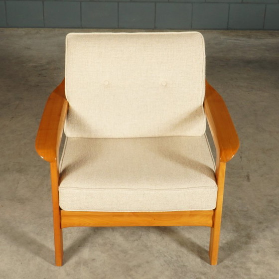 Vintage Danish Armchair – Walnut – 1960s – Textile (photo 9 of 12)