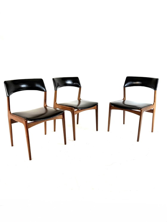 Image 1 of Set van 6 vintage mix & match eetkamerstoelen ‘60