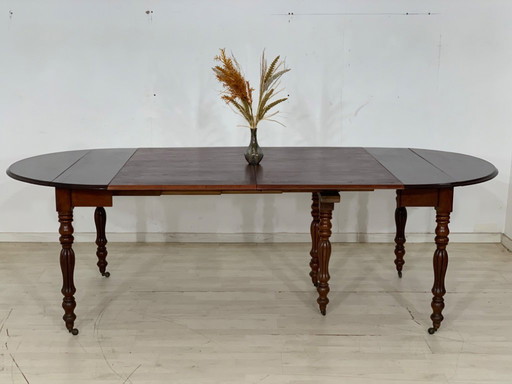 Wilhelminian style dining table extendable wooden table kitchen table ANTIK UM 1900