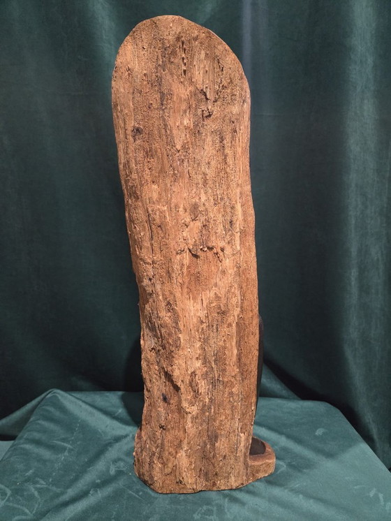 Image 1 of Grote handgesneden houten sculptuur – Afrikaans design
