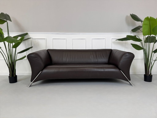 Rolf Benz 322 Cuir Marron Designer Canapé